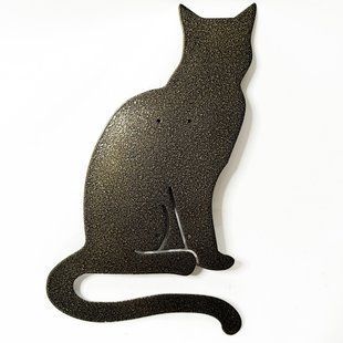 Декоративное панно из металла, картина на стену Кот №3 CAT03 фото