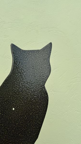 Декоративное панно из металла, картина на стену Кот №4 CAT04 фото