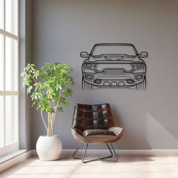 Авто Dodge RAM TRX 2021, декор на стену из металла 100см 20 фото