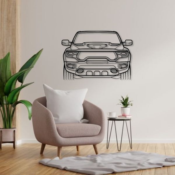 Авто Dodge RAM TRX 2021, декор на стену из металла 100см 20 фото