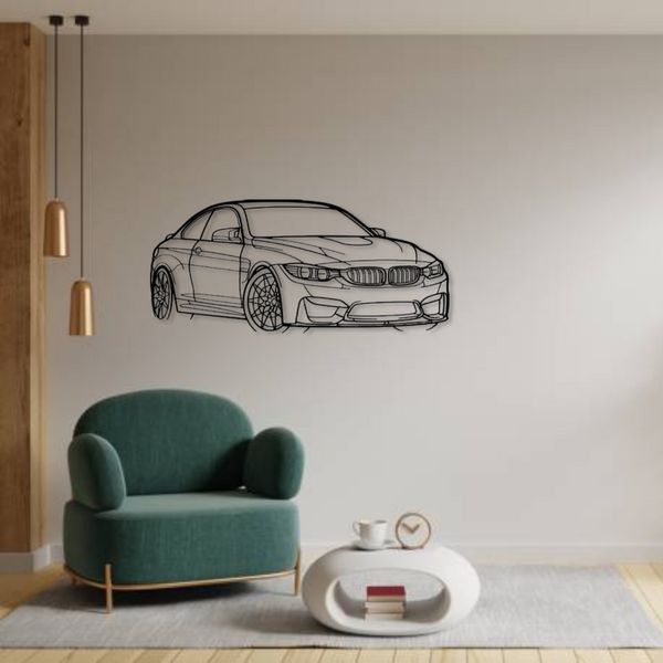 Авто BMW M4 F82, декор на стену из металла 100см 176 фото