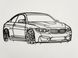 Авто BMW M4 F82, декор на стену из металла 100см 176 фото 4