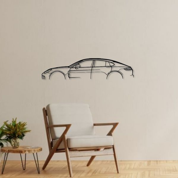 Авто Porsche Panamera II, декор на стену из металла 100см 188 фото