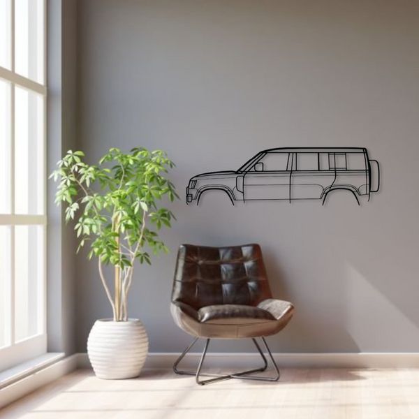 Авто Land Rover Defender 110, декор на стену из металла 100см 192 фото