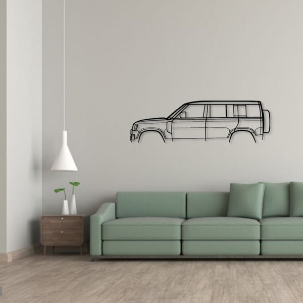 Авто Land Rover Defender 110, декор на стену из металла 100см 192 фото