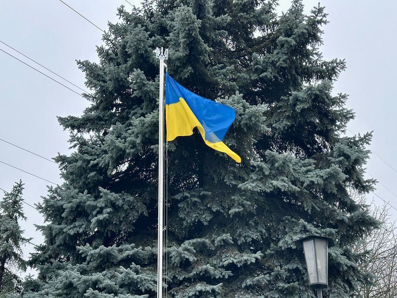 Флагшток збірний 6.3м з нержавіючої сталі з механізмом підйому і опускання прапора. З прапором у комплекті. Сірий Герб SHTOK63 фото