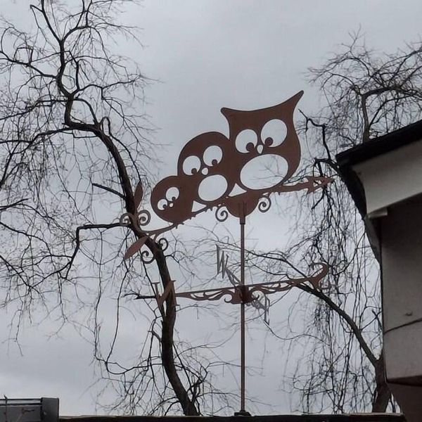 Флюгер на крышу Совушки, ветряк на дом 2471325964 фото