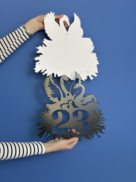Адресна табличка 55, Лебеді, табличка з номером 2964424896 фото