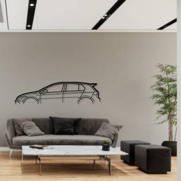 Авто Volkswagen Golf 8R Classic, декор на стіну з металу 100см 156 фото