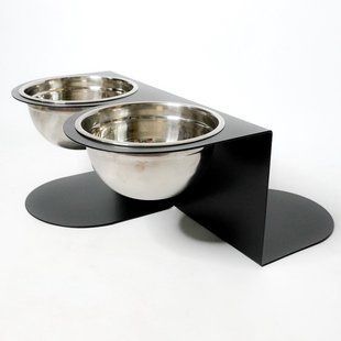 Кормушка For you, подставка для собак больших пород на 2 миски, металл, h-206мм, V-1,8л, цвет на выбор 1024033с фото